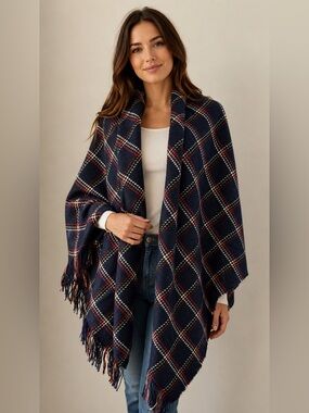 Vintage Weill Paris Wool Blanket Shawl Wrap